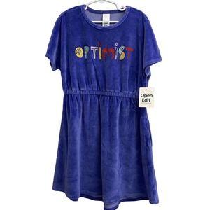 Open Edit Terry Cloth Dress Girls Size 7